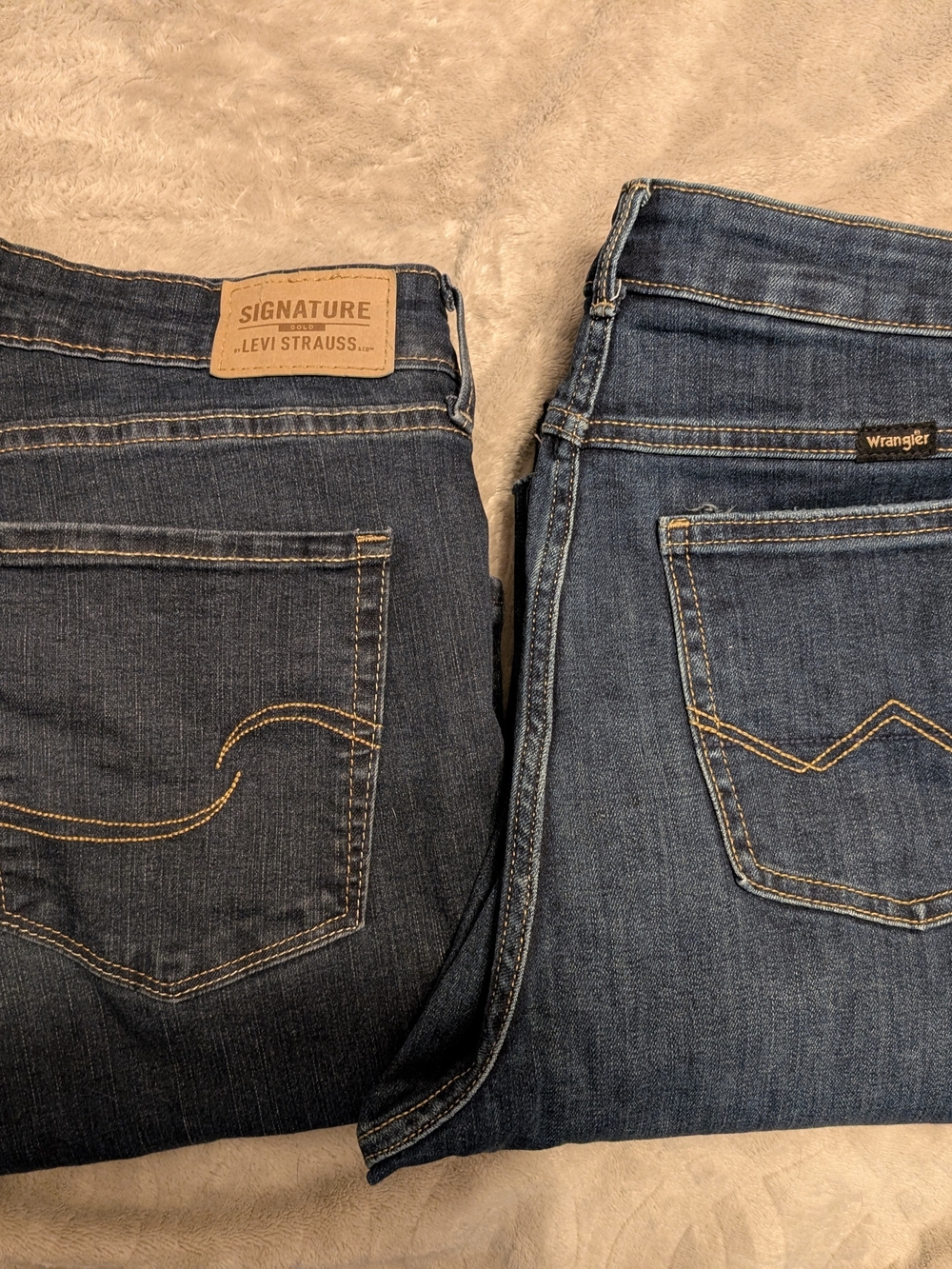 Levi's & Wrangler Women’s Dk Blue Denim Jeans Bootcut Sz 12 - Price incl Both!